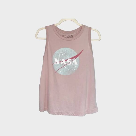 Fifth Sun | Petal Pink NASA Pink Tank Top | Large - Picture 6 of 7